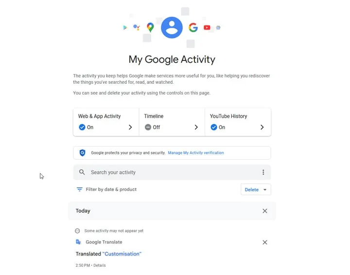 Google My Activity