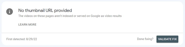 مهم ترین خطاهای بخش Videos در سرچ کنسول