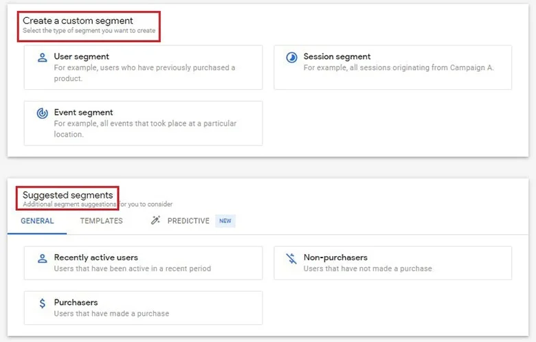 بخش suggested segment