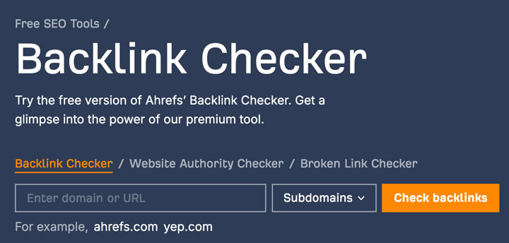 ابزار رایگان سئو Free Backlink Checker