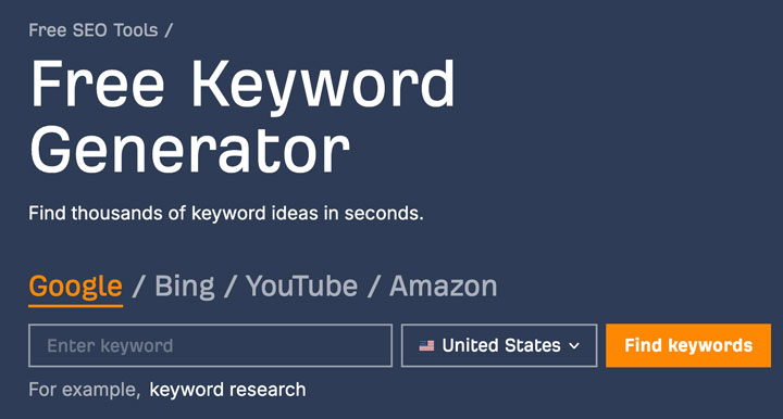 ابزار رایگان سئو Keyword Generator
